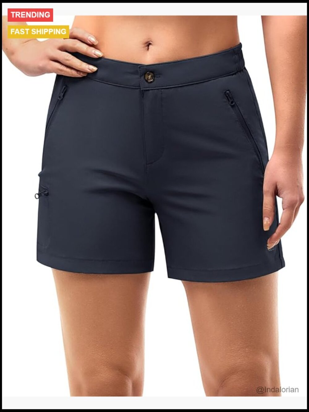 Quick Dry Stretch Golf Shorts With Upf 50+ And 4 Zipper Pockets